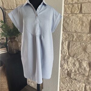 Entro Light Blue and White Dress